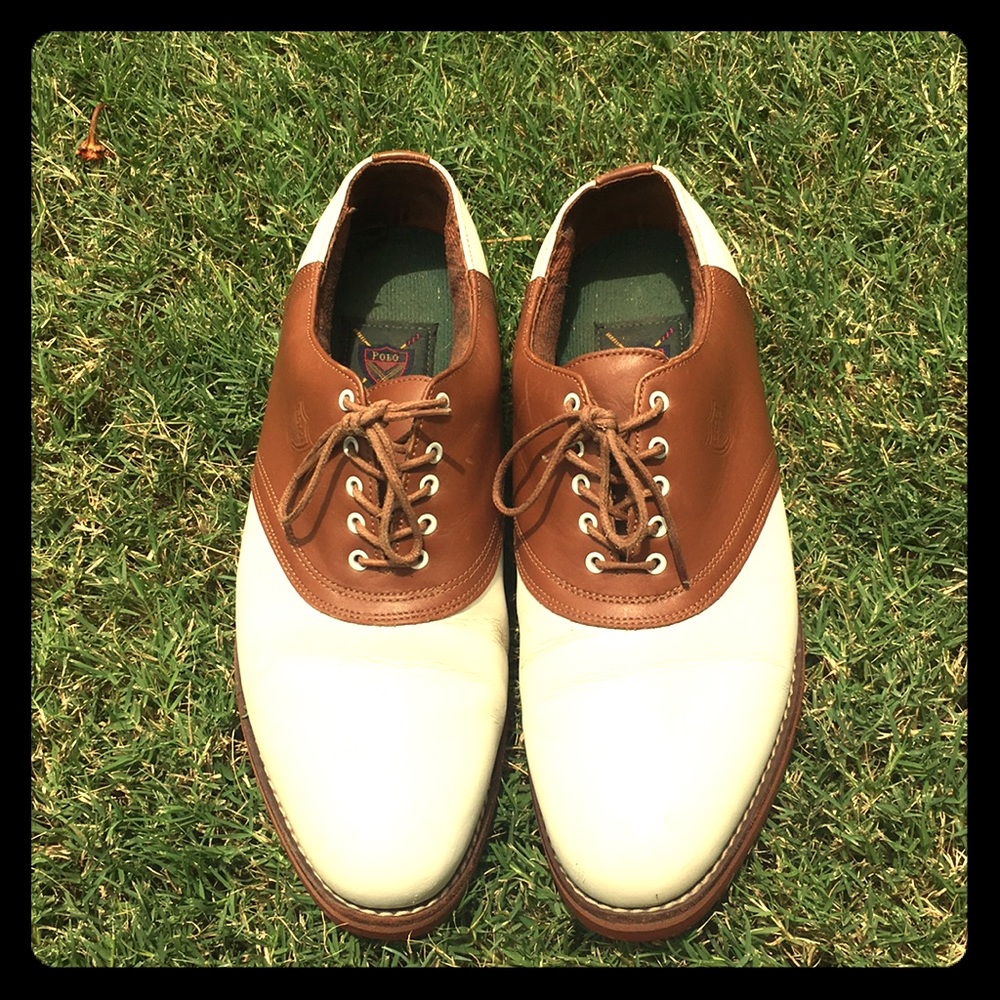 Polo RL leather golf shoes